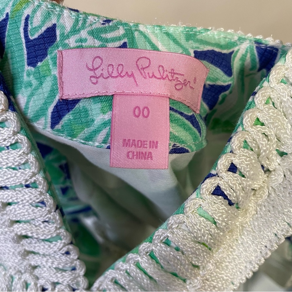 Lilly Pulitzer green and blue shift dress - Picture 7 of 7
